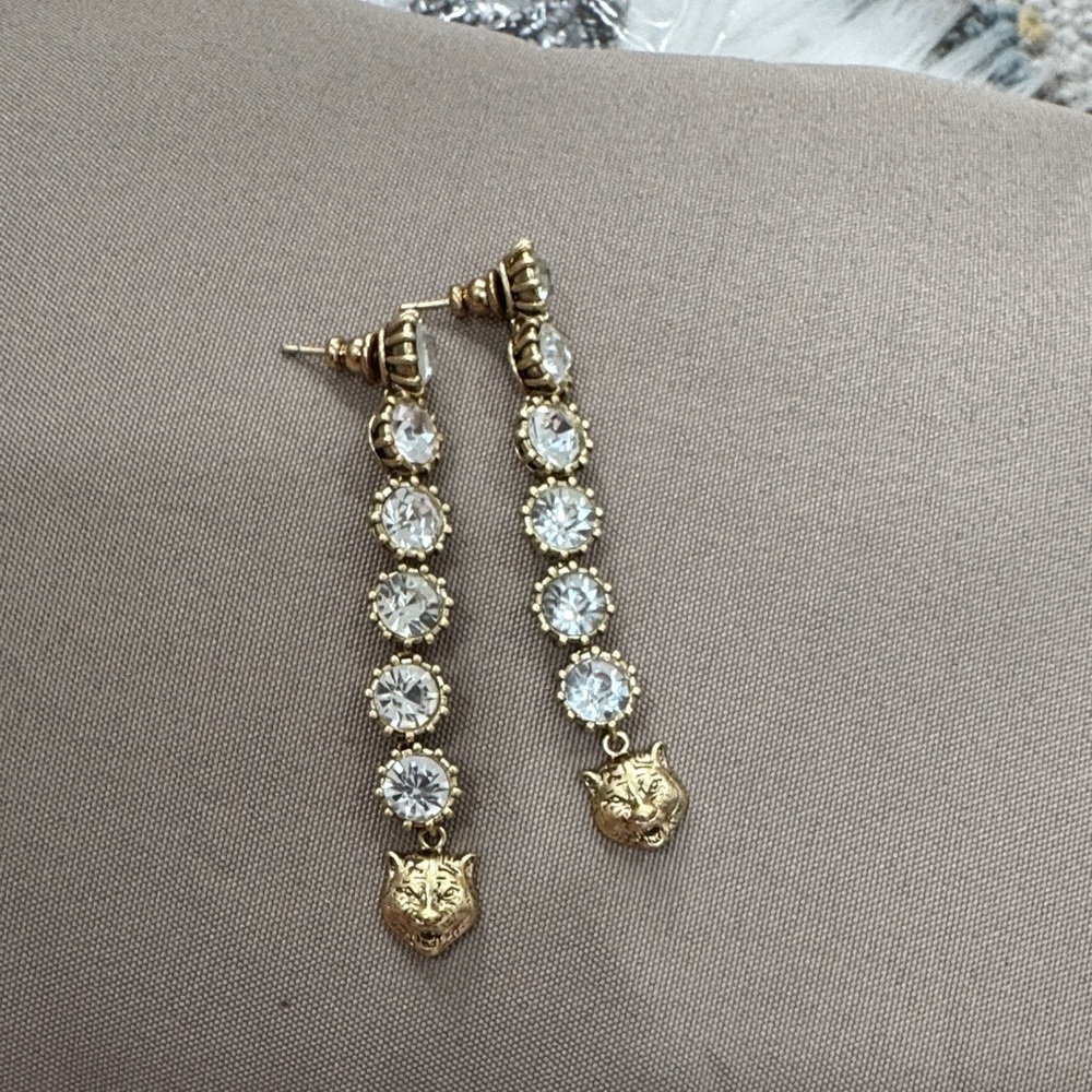 Elegant Gold and Silver Drop Earrings